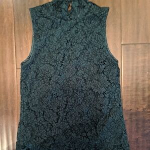Like New Dark Green Lace Top